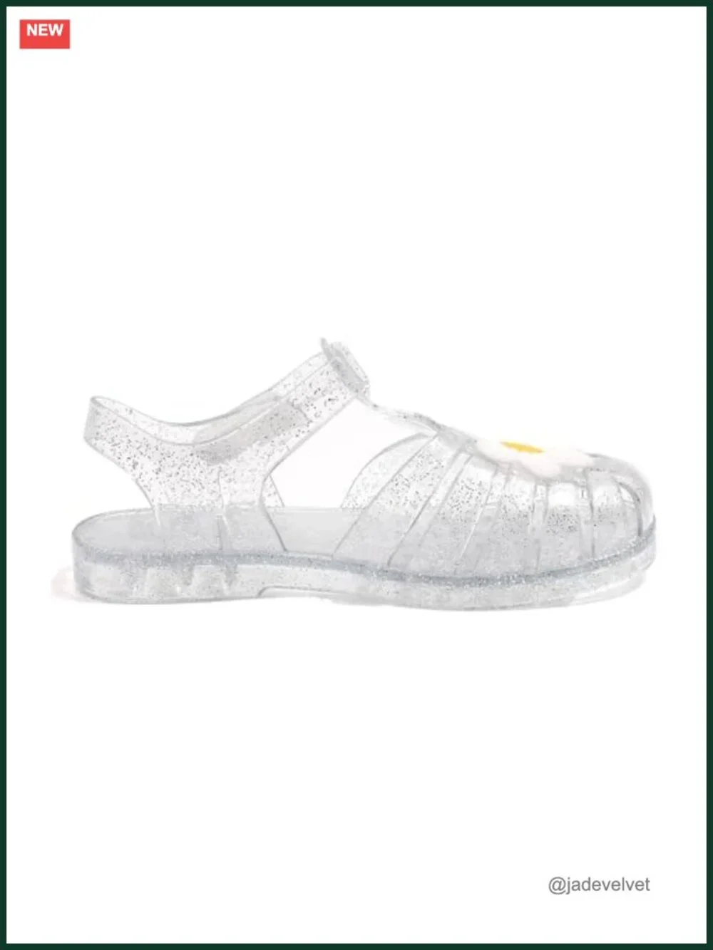 Closed Toe Princess Fisherman Jelly Sandals with Glitter